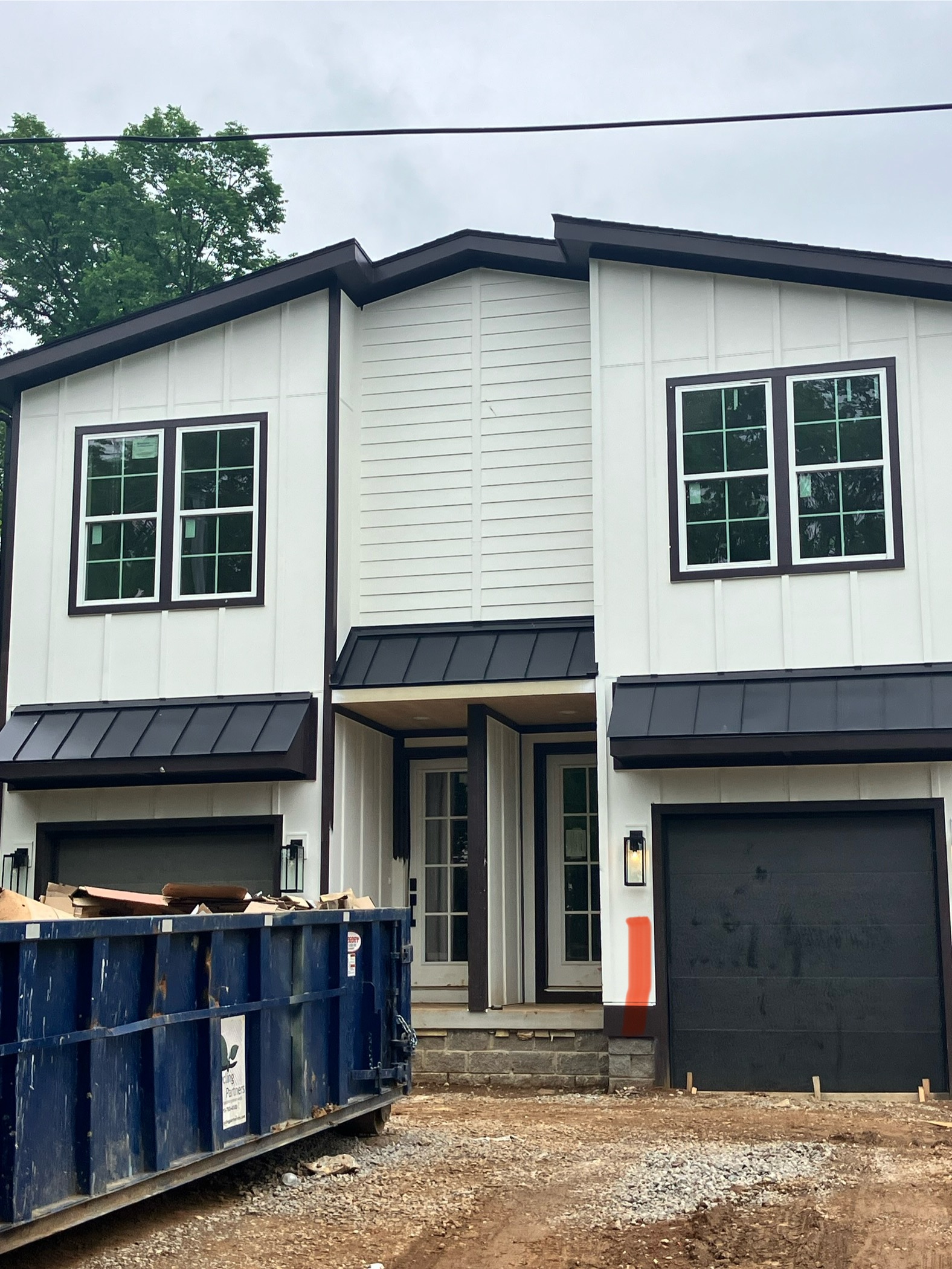 Modern custom home exterior managed by James Chamberlin